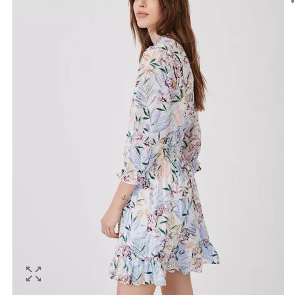 Maje Rythonela Smocked Printed Dress - Picture 5 of 10